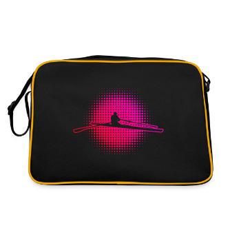 Rudern Damen Ruderer Herren Rowing - Retro Tasche - Schwarz/Gold - Hinten