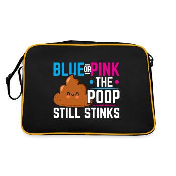 Bleu ou Rose Le caca pue encore Baby En - Sac Retro - noir/or - Dos
