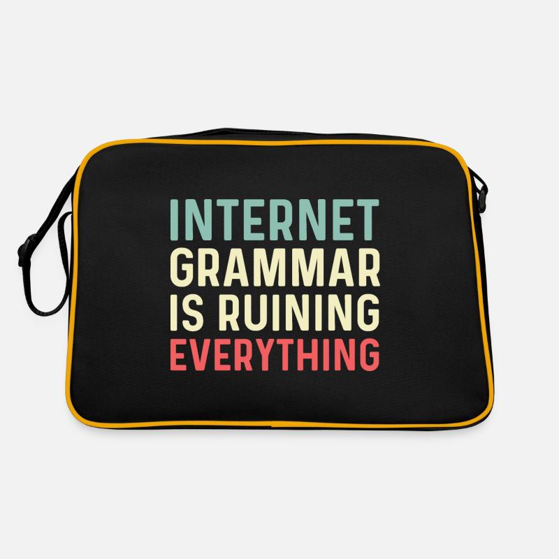 Internet -Grammatik Publizist Geschenk Retro Tasche
