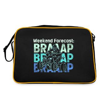 Wochenendvorhersage ATV Design für Quad-Fahrer - Retro Tasche - Schwarz/Gold - Hinten