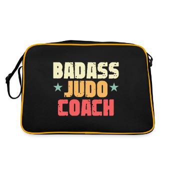 Badass Judo -Trainer Kampfsporttrainer Geschenk - Retro Tasche - Schwarz/Gold - Hinten
