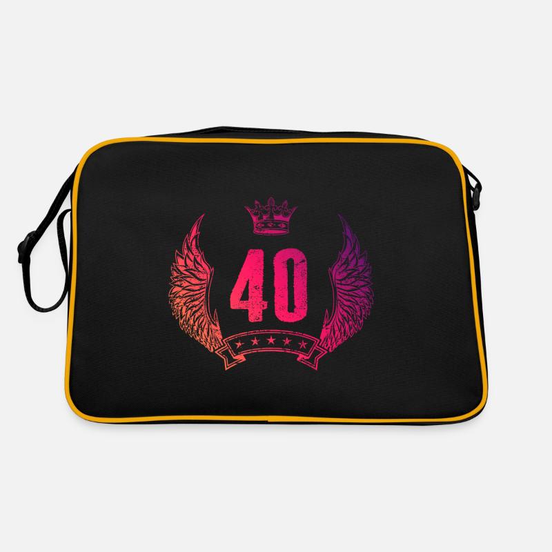 40 Couronne de numéros Sac Retro
