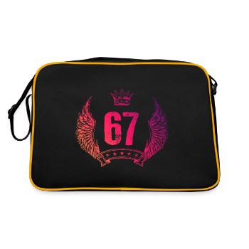 67 Number crown - Retro Bag - black/gold - Back