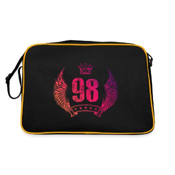98 Number crown - Retro Bag - black/gold - Back