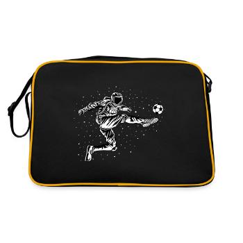 Astronauten -Torhersteller Sportler Geschenk - Retro Tasche - Schwarz/Gold - Hinten