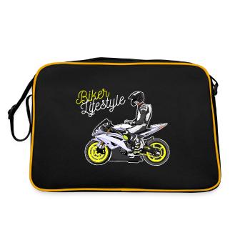 Moto Lifestyle / Moto / Moto motard - Sac Retro - noir/or - Dos