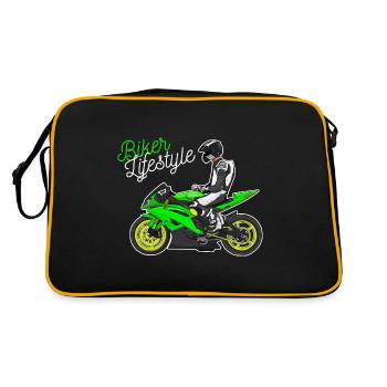Moto Lifestyle / Moto / Moto motard - Sac Retro - noir/or - Dos