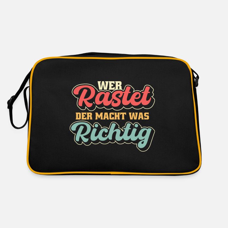 Kaffee Spruch für Morgenmuffel Retro Tasche