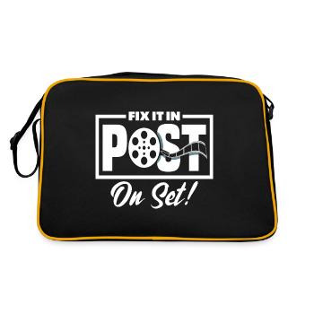 Je le répare en post sur le plateau Filmmaker - Sac Retro - noir/or - Dos