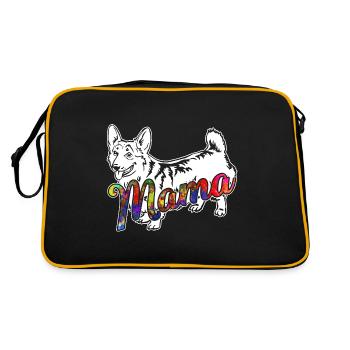 Pembroke Welsh Corgi Pembroke Welsh Corgi Mama - Retro Bag - black/gold - Back