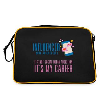 Influencer, It's Not Social Media Addiction 4 - Retro Bag - black/gold - Back