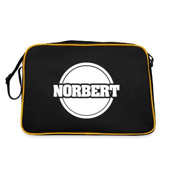 First name Norbert - Retro Bag - black/gold - Back