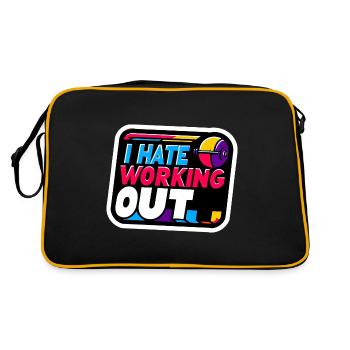 I Hate Working Out 8 - Retro Bag - black/gold - Back