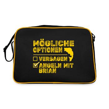 Cadeau pour Brian - Sac Retro - noir/or - Dos