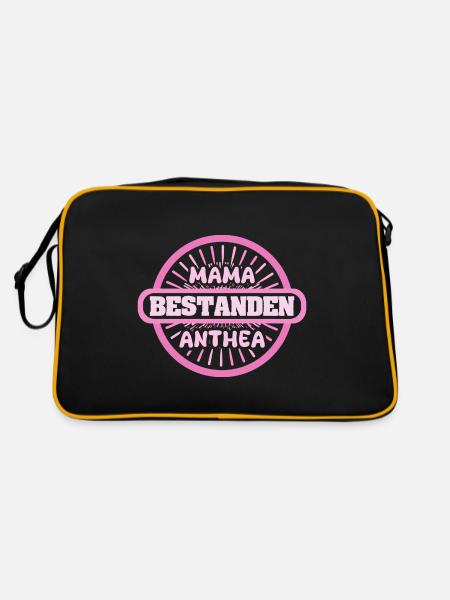 Anthea - Retro Tasche - Schwarz/Gold - Hinten