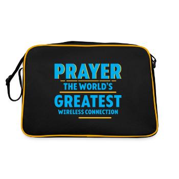 Prayer The World's Greatest Wireless Connection 4 - Retro Tasche - Schwarz/Gold - Hinten