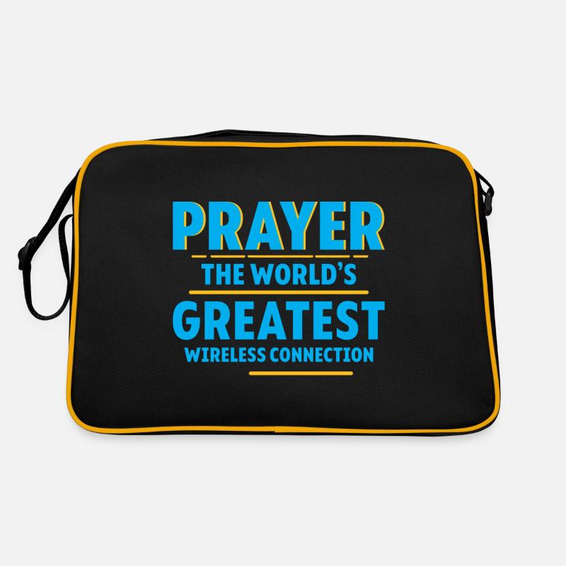 Prayer The World's Greatest Wireless Connection 4 Retro Tasche