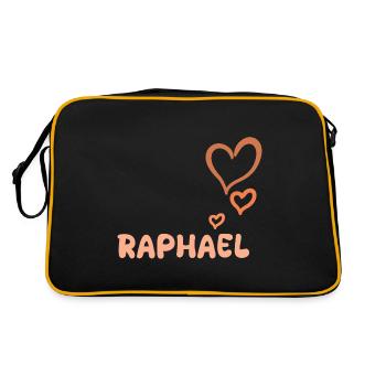 Cadeau pour Raphaël - Sac Retro - noir/or - Dos