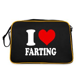 J’adore péter Pet Pet Coeur drôle - Sac Retro - noir/or - Dos