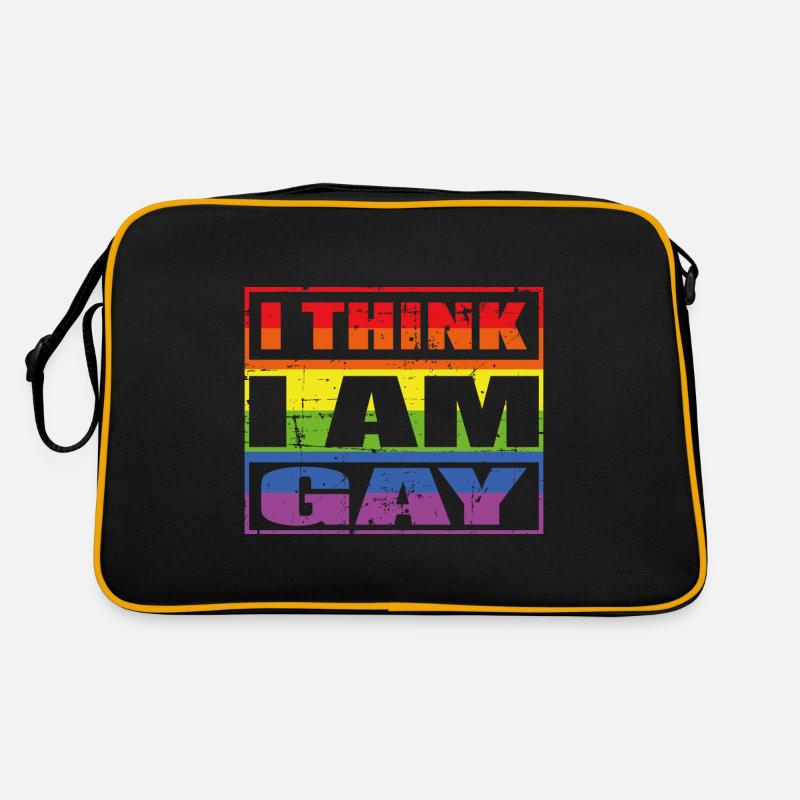 Ich glaube ich bin schwul Retro Tasche