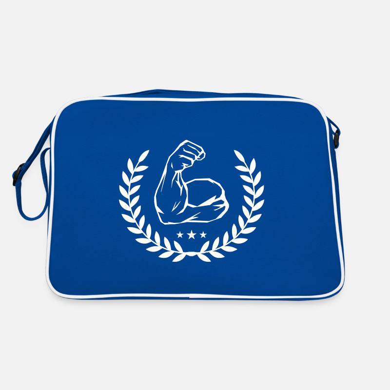 muscles arm biceps wreath Retro Bag