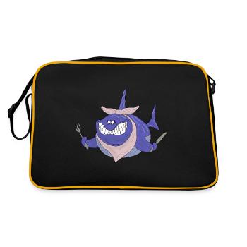 Requin très affamé - Sac Retro - noir/or - Dos