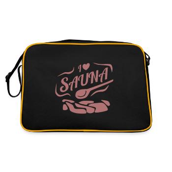 i love sauna - Retro Bag - black/gold - Back