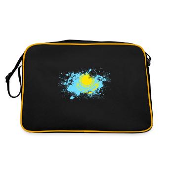 Kazakhstan Kazakhstan idée cadeau drapeau - Sac Retro - noir/or - Dos