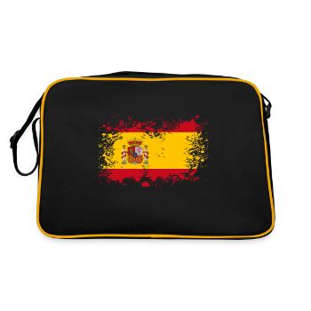 Spain flag stains blot gift idea - Retro Bag - black/gold - Back