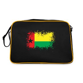 Guinée-Bissau idée cadeau guinée bissau - Sac Retro - noir/or - Dos