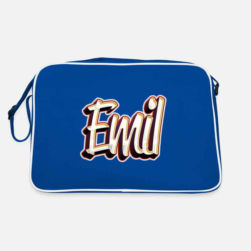 Emil Prénom Nom Graffiti Design Sac Retro