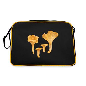 Yellow chanterelles - Retro Bag - black/gold - Back