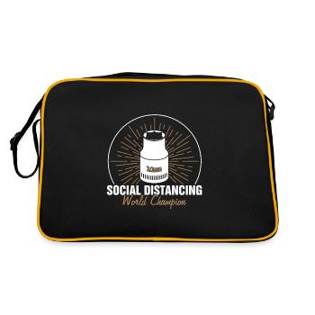 Champion du monde de distance sociale à douille 10 mm - Sac Retro - noir/or - Dos