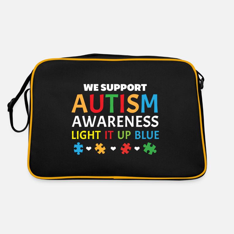 We Support Autism Awareness Leave it - Retro Bag - black/gold