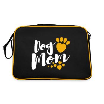 Chien de la mome chien motif - pour les chiens mamans - Sac Retro - noir/or - Dos
