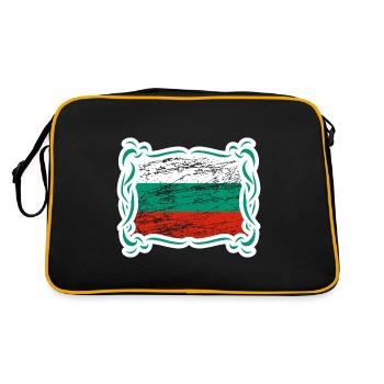 Drapeau de la Bulgarie - Sac Retro - noir/or - Dos