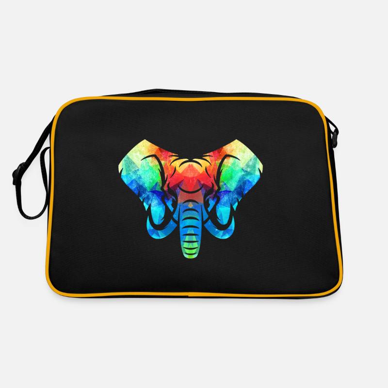Bunter Elefant Retro Tasche