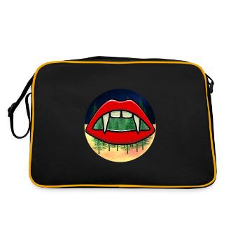 Carpathian Mountains Romania Caucasus Bloodsuckers Blood - Retro Bag - black/gold - Back