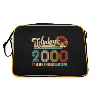 Vintage 2000 Anniversary 22 years to be Awesome - Retro Bag - black/gold - Back
