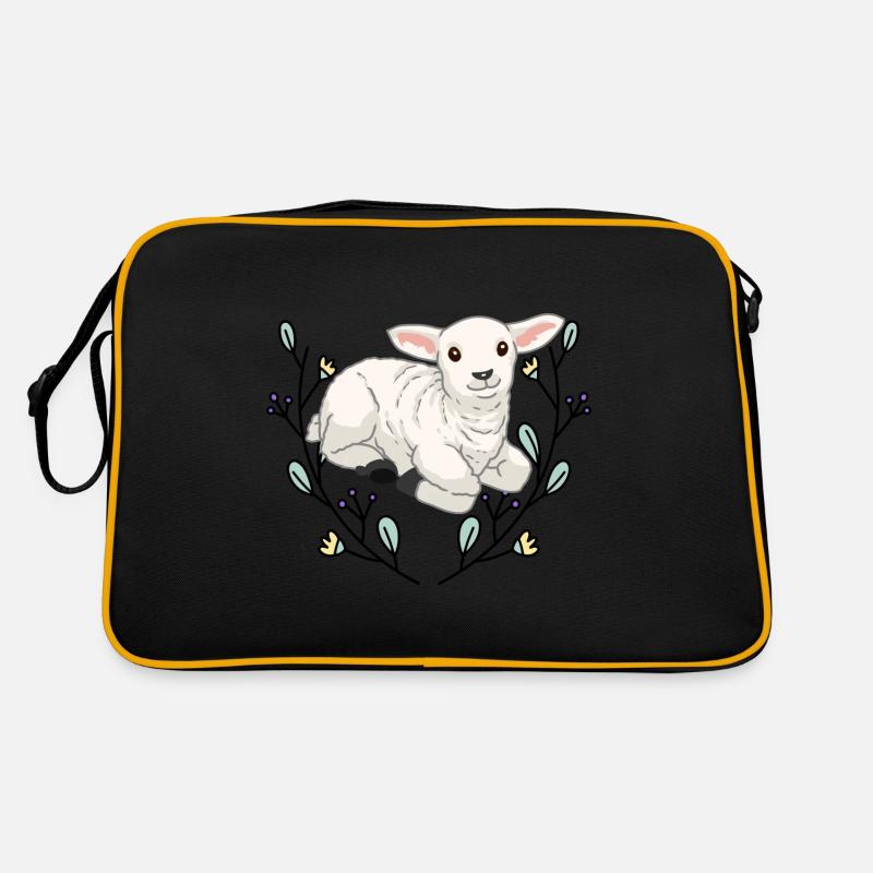 Lamb Lamb Ungulates Sheep Goat Flock Shepherd Bock Retro Bag