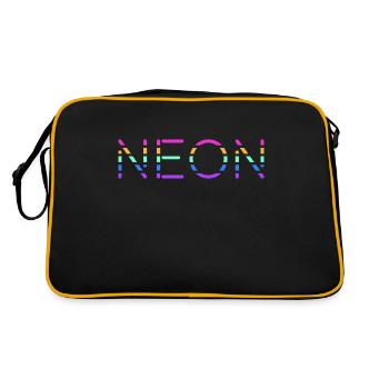 neon logo - Retro Tasche - Schwarz/Gold - Hinten