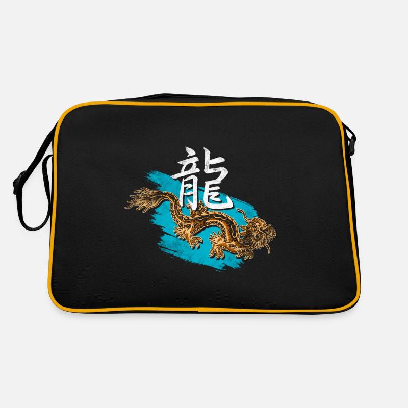 Dragon avec des caractères chinois Sac Retro