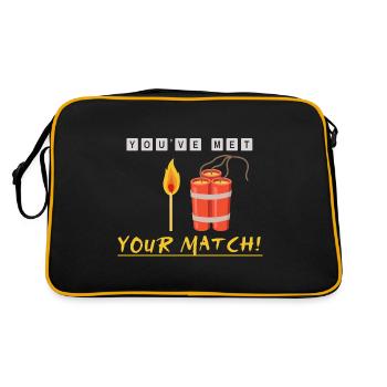 You've Met Your Match Funny Bomb Squad Ordnance Di - Retro Tasche - Schwarz/Gold - Hinten