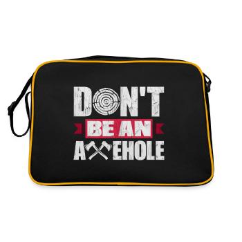 Hache Hache Lancer Hache Hache Lancer Hache Lancer Ne Pas Être - Sac Retro - noir/or - Dos