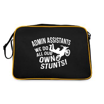 Propre cadeau de réceptionniste Stunts - Sac Retro - noir/or - Dos