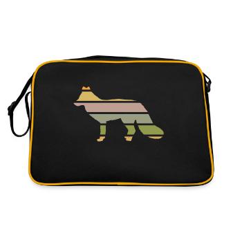 habitants de la forêt renard de la forêt renard-coucher de soleil - Sac Retro - noir/or - Dos