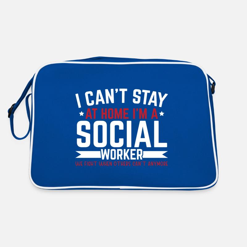 Ich bin eine Sozialarbeiterin Job Beruf Sozialhilf Retro Tasche