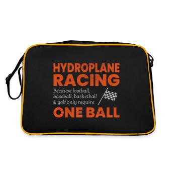Hydroplane Boat Racing Powerboat Speedboat Race - Retro Bag - black/gold - Back