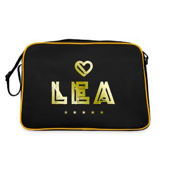 Lea Herz - Retro Bag - black/gold - Back