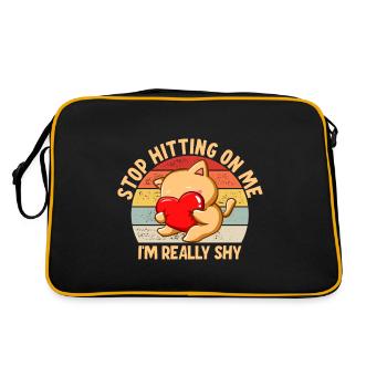Arrêtez de me draguer, je suis timide - Sac Retro - noir/or - Dos